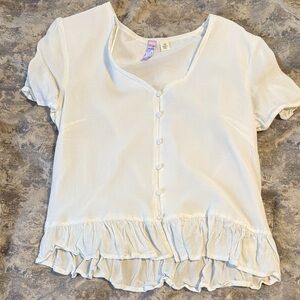 Alya Cream Button-Down Blouse